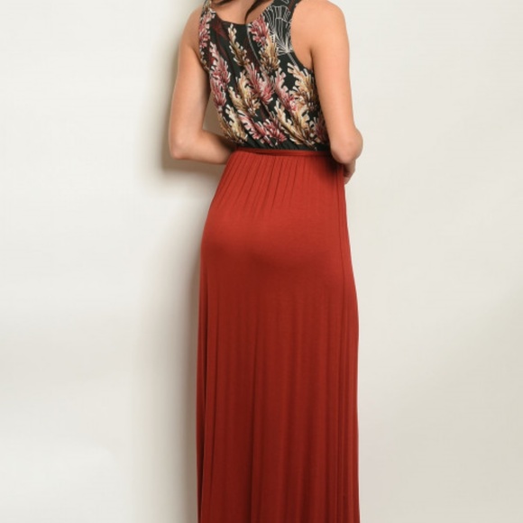 Earth Green Print Dress - Picture 3 of 3